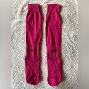 Nike Classic Soccer Socks Hot Pink with Black Swoosh